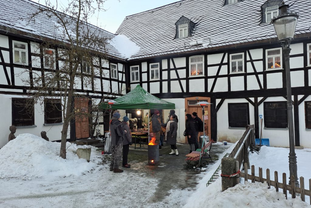 Der beheizte Hofbereich