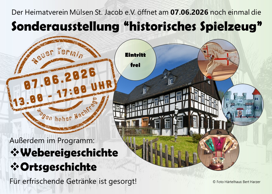 Sonderausstellung Historisches Spielzeug am 07.06.2026